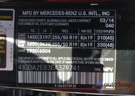 2014 Mercedes-Benz Ml 350 Bluetec 4Matic from USA, damaged, VIN 4JGDA2EB3EA379741